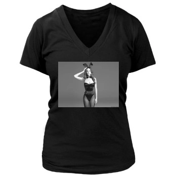 Hilary Swank Women's Deep V-Neck TShirt