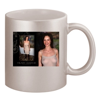 Hilary Swank 11oz Metallic Silver Mug