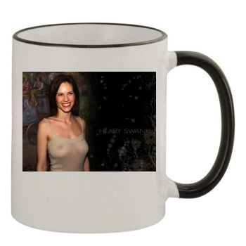 Hilary Swank 11oz Colored Rim & Handle Mug