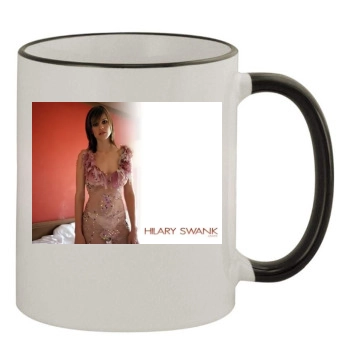 Hilary Swank 11oz Colored Rim & Handle Mug