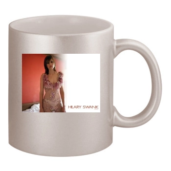 Hilary Swank 11oz Metallic Silver Mug