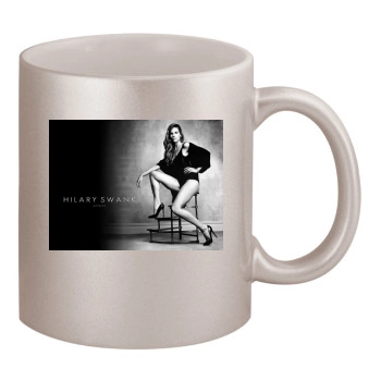 Hilary Swank 11oz Metallic Silver Mug