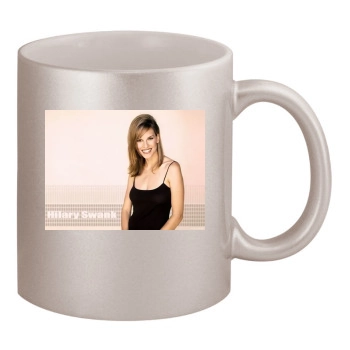 Hilary Swank 11oz Metallic Silver Mug