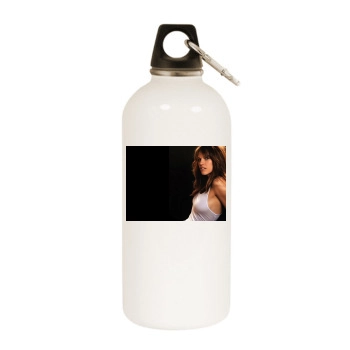 Hilary Swank White Water Bottle With Carabiner