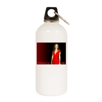 Hilary Swank White Water Bottle With Carabiner