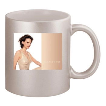 Hilary Swank 11oz Metallic Silver Mug