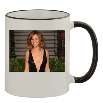 Hilary Swank 11oz Colored Rim & Handle Mug