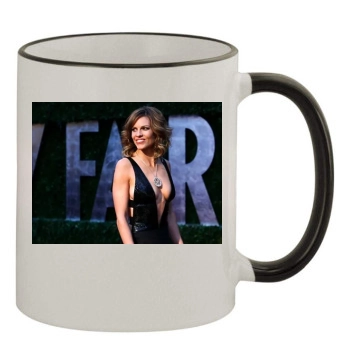 Hilary Swank 11oz Colored Rim & Handle Mug