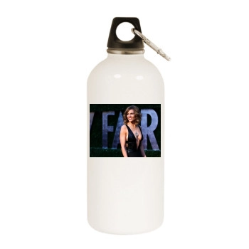 Hilary Swank White Water Bottle With Carabiner