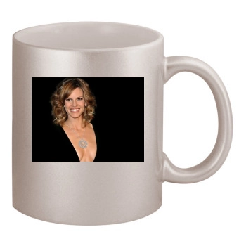 Hilary Swank 11oz Metallic Silver Mug