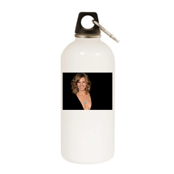 Hilary Swank White Water Bottle With Carabiner