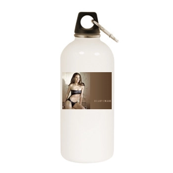 Hilary Swank White Water Bottle With Carabiner