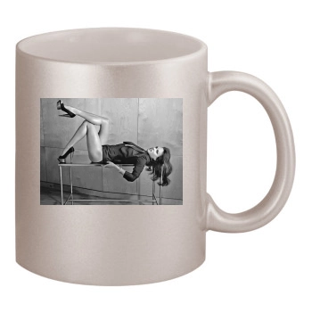 Hilary Swank 11oz Metallic Silver Mug