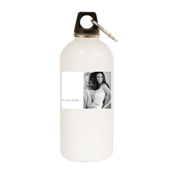 Hilary Swank White Water Bottle With Carabiner