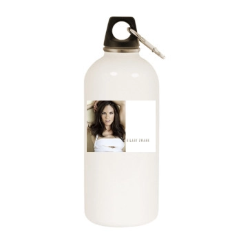 Hilary Swank White Water Bottle With Carabiner