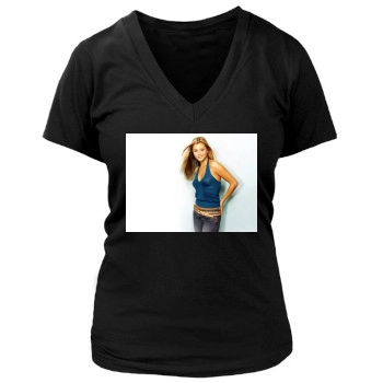 Holly Valance Women's Deep V-Neck TShirt