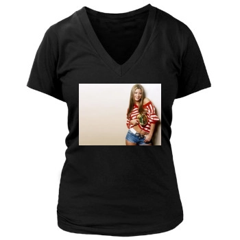 Holly Valance Women's Deep V-Neck TShirt