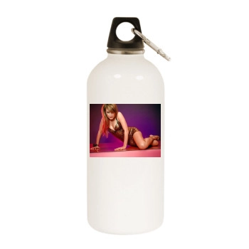 Holly Valance White Water Bottle With Carabiner