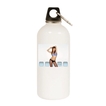 Holly Valance White Water Bottle With Carabiner