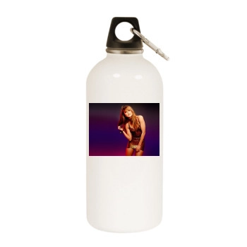 Holly Valance White Water Bottle With Carabiner