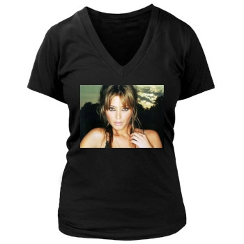 Holly Valance Women's Deep V-Neck TShirt