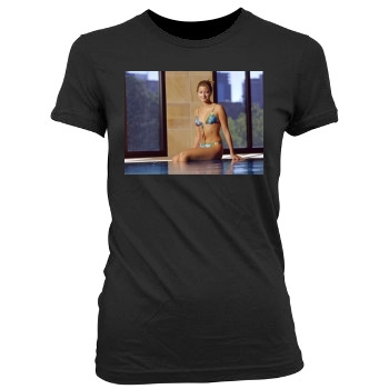 Holly Valance Women's Junior Cut Crewneck T-Shirt