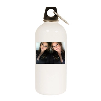 Holly Valance White Water Bottle With Carabiner