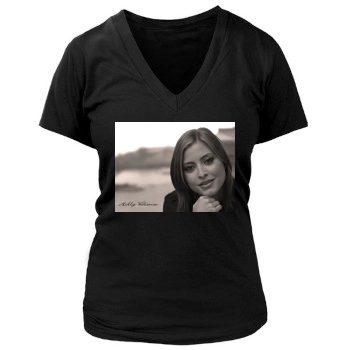 Holly Valance Women's Deep V-Neck TShirt