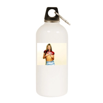 Holly Valance White Water Bottle With Carabiner