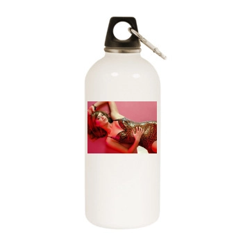 Holly Valance White Water Bottle With Carabiner