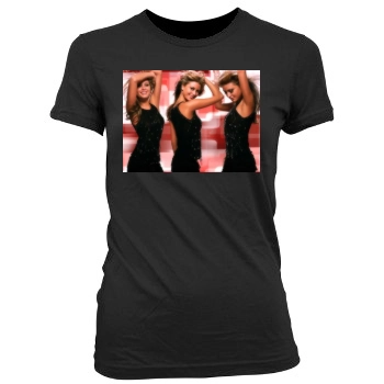 Holly Valance Women's Junior Cut Crewneck T-Shirt