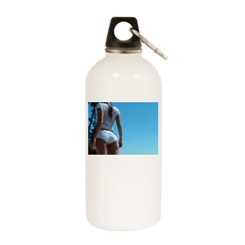 Holly Valance White Water Bottle With Carabiner