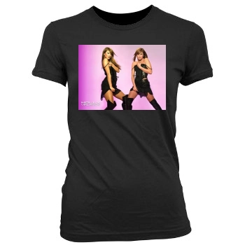 Holly Valance Women's Junior Cut Crewneck T-Shirt