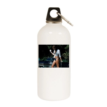 Holly Valance White Water Bottle With Carabiner