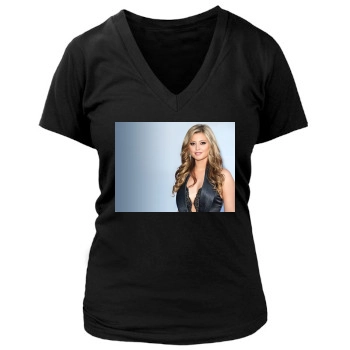 Holly Valance Women's Deep V-Neck TShirt