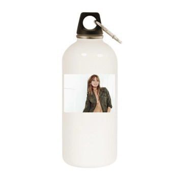 Holly Valance White Water Bottle With Carabiner