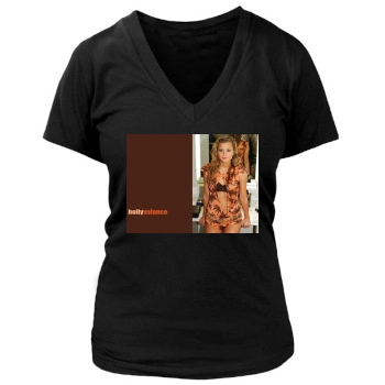 Holly Valance Women's Deep V-Neck TShirt