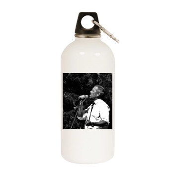 Hugh Laurie White Water Bottle With Carabiner