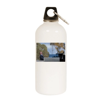 Hugh Laurie White Water Bottle With Carabiner