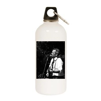 Hugh Laurie White Water Bottle With Carabiner