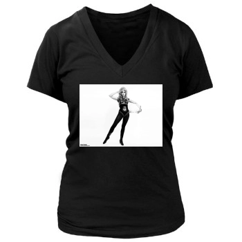 Jane Fonda Women's Deep V-Neck TShirt