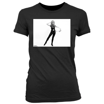 Jane Fonda Women's Junior Cut Crewneck T-Shirt