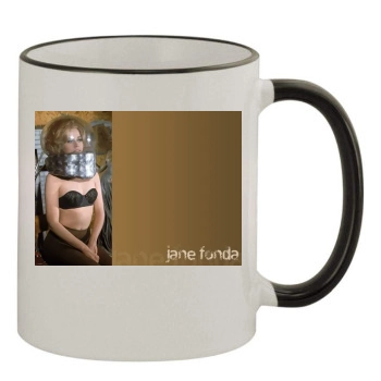 Jane Fonda 11oz Colored Rim & Handle Mug