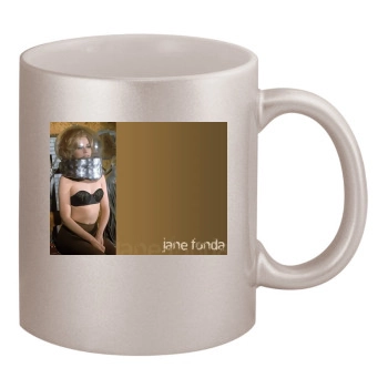 Jane Fonda 11oz Metallic Silver Mug