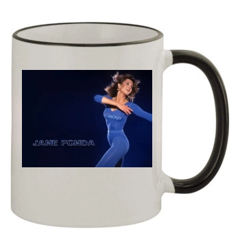 Jane Fonda 11oz Colored Rim & Handle Mug