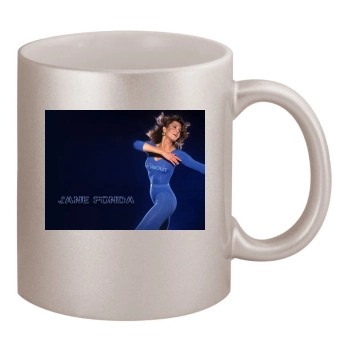 Jane Fonda 11oz Metallic Silver Mug