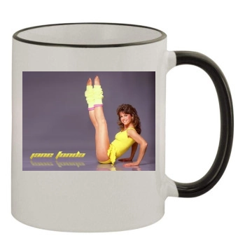 Jane Fonda 11oz Colored Rim & Handle Mug