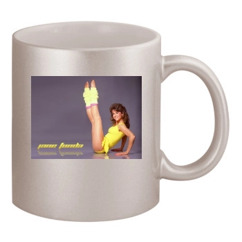 Jane Fonda 11oz Metallic Silver Mug