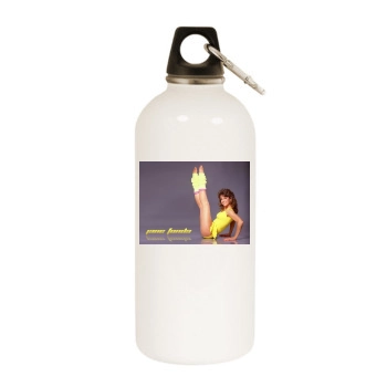 Jane Fonda White Water Bottle With Carabiner