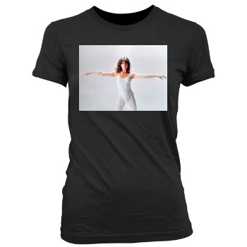 Jane Fonda Women's Junior Cut Crewneck T-Shirt